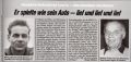Roland Ducke wird 60 - Bericht im Kicker November 94