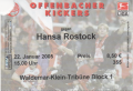 Eintrittskarte Offenbach : Rostock